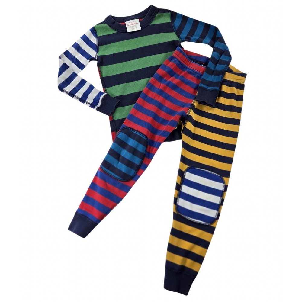 Hanna Andersson Boys 100 4 Organic Cotton Opposite Stripe Pajama Set